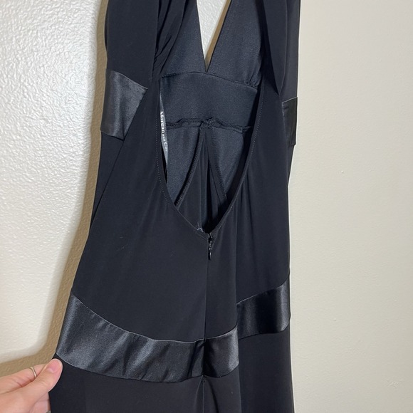 Women's Y2K Black Dress Satin Long Withcy Vampy Whimsigoth Goth Event Wedding S - Picture 9 of 10